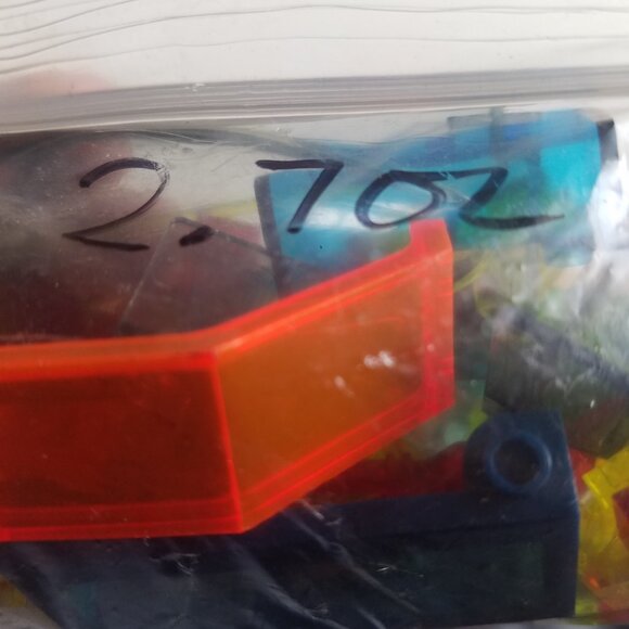 Legos Building Blocks 2.7 oz. Bag Neon and Clear Pieces of Assorted Sizes!! - Picture 2 of 2